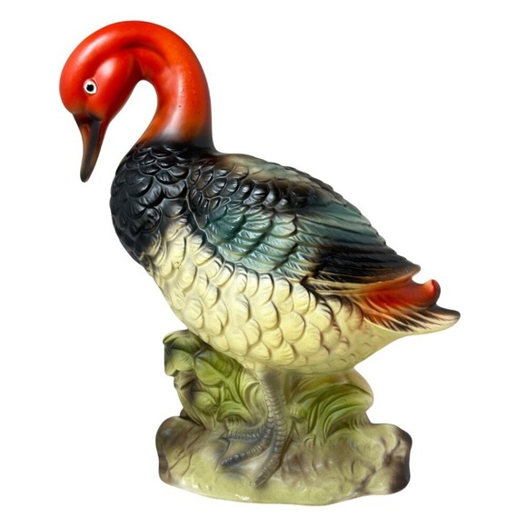 Wales Red Headed Drake Duck Figurine Vintage Sculpture - Picture 1 of 13